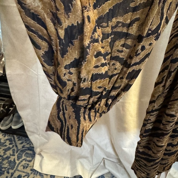 GANNI Animal Print Mini Georgette Dress NWT SZ XS  32 - Picture 11 of 11
